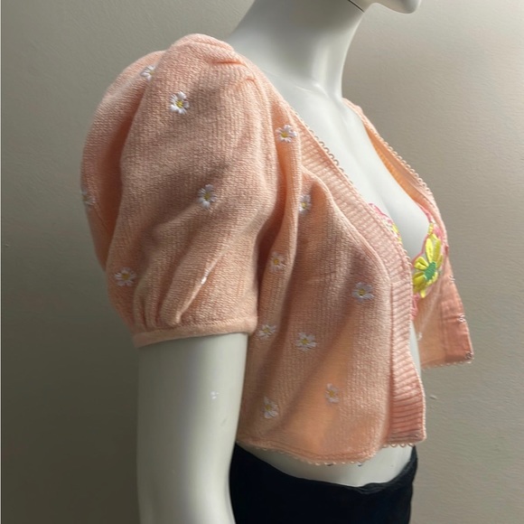 FOR LOVE & LEMONS Embroidered Buds Cardigan - Picture 7 of 7